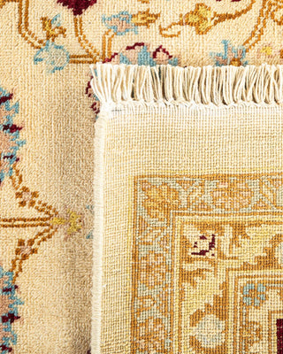 Contemporary Eclectic Ivory Wool Area Rug 8' 10" x 11' 10" - Solo Rugs