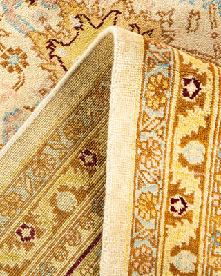 Contemporary Eclectic Ivory Wool Area Rug 8' 10" x 11' 10" - Solo Rugs