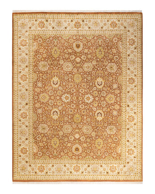 Traditional Mogul Brown Wool Area Rug 8' 2" x 10' 6" - Solo Rugs