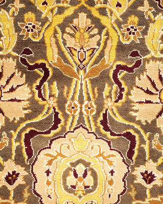 Traditional Mogul Brown Wool Area Rug 4' 2" x 6' 1" - Solo Rugs