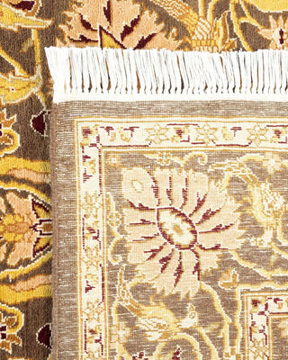 Traditional Mogul Brown Wool Area Rug 4' 2" x 6' 1" - Solo Rugs