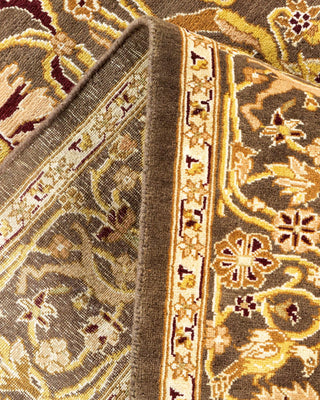 Traditional Mogul Brown Wool Area Rug 4' 2" x 6' 1" - Solo Rugs
