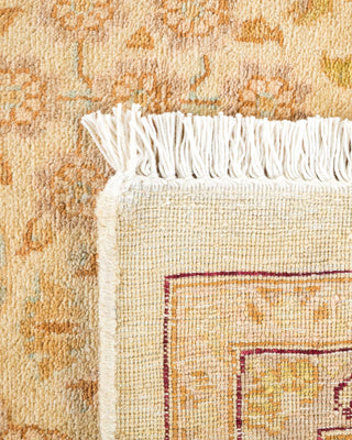 Traditional Mogul Ivory Wool Area Rug 6' 1" x 8' 10" - Solo Rugs