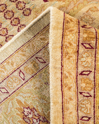 Traditional Mogul Ivory Wool Area Rug 6' 1" x 8' 10" - Solo Rugs