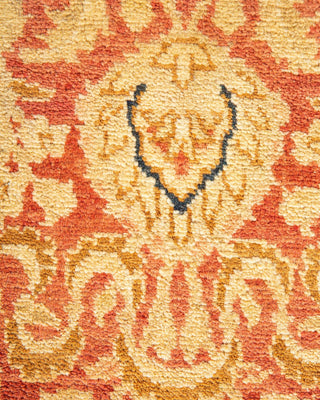 Traditional Mogul Orange Wool Area Rug 6' 3" x 9' 2" - Solo Rugs