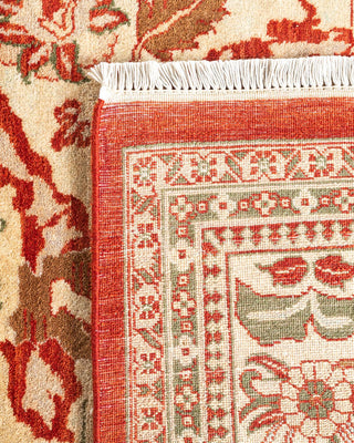 Traditional Mogul Orange Wool Area Rug 9' 2" x 12' 5" - Solo Rugs