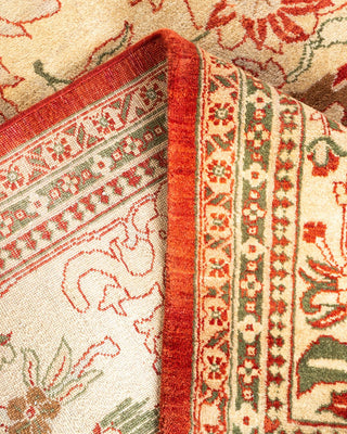 Traditional Mogul Orange Wool Area Rug 9' 2" x 12' 5" - Solo Rugs