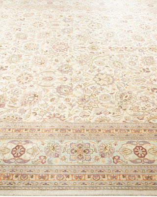 Traditional Mogul Ivory Wool Area Rug 8' 2" x 9' 8" - Solo Rugs