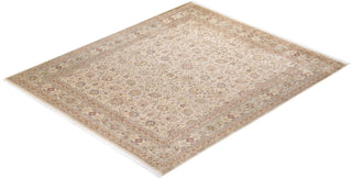 Traditional Mogul Ivory Wool Area Rug 8' 2" x 9' 8" - Solo Rugs