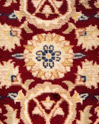 Traditional Mogul Red Wool Area Rug 4' 2" x 6' 2" - Solo Rugs