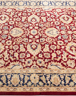 Traditional Mogul Red Wool Area Rug 4' 2" x 6' 2" - Solo Rugs