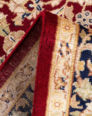 Traditional Mogul Red Wool Area Rug 4' 2" x 6' 2" - Solo Rugs