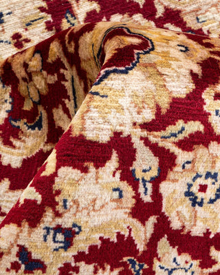 Traditional Mogul Red Wool Area Rug 4' 2" x 6' 2" - Solo Rugs