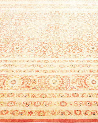 Traditional Mogul Orange Wool Area Rug 9' 4" x 11' 10" - Solo Rugs