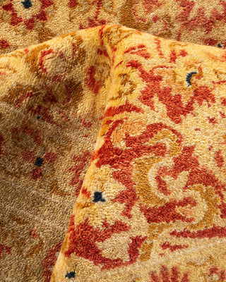 Traditional Mogul Orange Wool Area Rug 8' 4" x 10' 1" - Solo Rugs