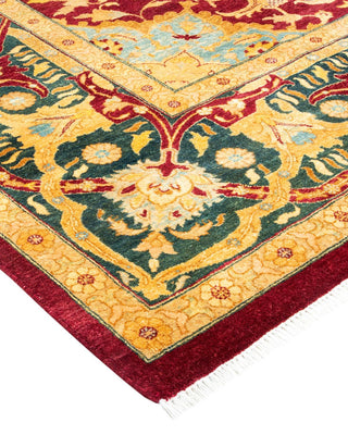 Traditional Mogul Red Wool Area Rug 8' 2" x 10' 2" - Solo Rugs
