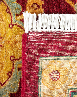 Traditional Mogul Red Wool Area Rug 8' 2" x 10' 2" - Solo Rugs
