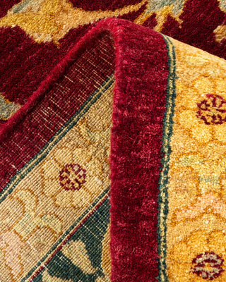 Traditional Mogul Red Wool Area Rug 8' 2" x 10' 2" - Solo Rugs