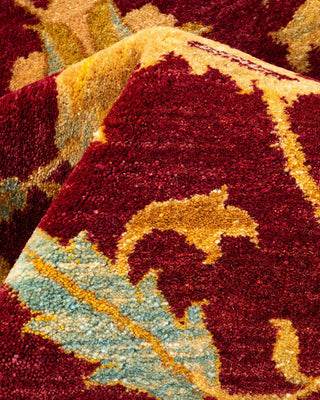 Traditional Mogul Red Wool Area Rug 8' 2" x 10' 2" - Solo Rugs