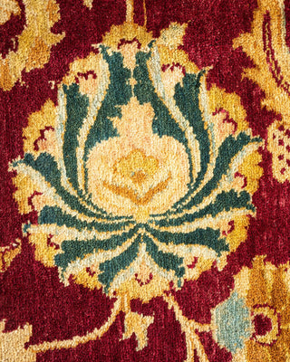 Traditional Mogul Red Wool Area Rug 6' 1" x 9' 2" - Solo Rugs
