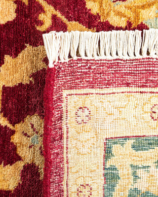 Traditional Mogul Red Wool Area Rug 6' 1" x 9' 2" - Solo Rugs