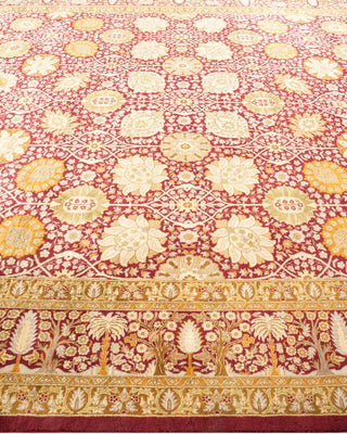 Traditional Mogul Purple Wool Area Rug 8' 1" x 10' 2" - Solo Rugs