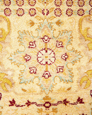 Traditional Mogul Ivory Wool Area Rug 9' 1" x 12' 4" - Solo Rugs