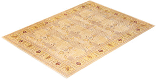 Traditional Mogul Ivory Wool Area Rug 9' 1" x 12' 4" - Solo Rugs