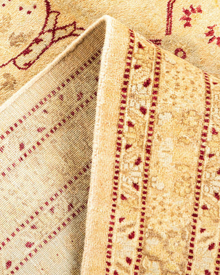 Traditional Mogul Beige Wool Area Rug 8' 2" x 10' 4" - Solo Rugs