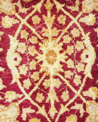 Traditional Mogul Red Wool Area Rug 6' 1" x 8' 10" - Solo Rugs