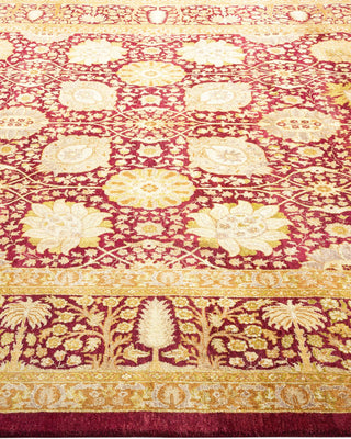 Traditional Mogul Red Wool Area Rug 6' 1" x 8' 10" - Solo Rugs