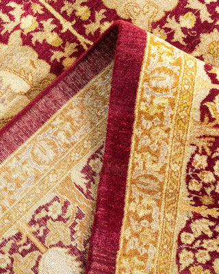 Traditional Mogul Red Wool Area Rug 6' 1" x 8' 10" - Solo Rugs