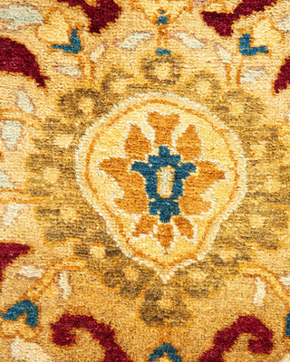Traditional Mogul Purple Wool Area Rug 6' 3" x 8' 10" - Solo Rugs