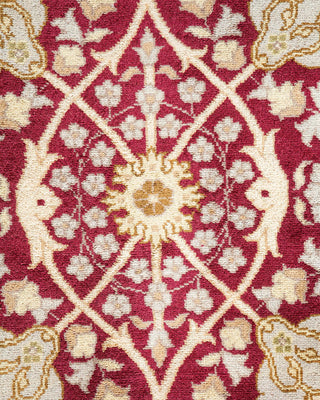 Traditional Mogul Orange Wool Area Rug 9' 1" x 12' 4" - Solo Rugs