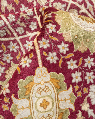 Traditional Mogul Orange Wool Area Rug 9' 1" x 12' 4" - Solo Rugs
