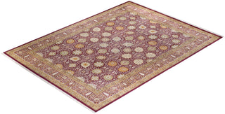 Traditional Mogul Orange Wool Area Rug 9' 1" x 12' 4" - Solo Rugs