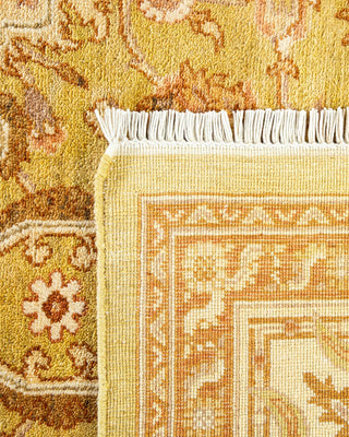 Contemporary Eclectic Green Wool Area Rug 6' 1" x 9' 3" - Solo Rugs
