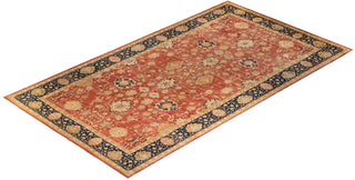 Traditional Mogul Orange Wool Area Rug 10' 1" x 17' 10" - Solo Rugs