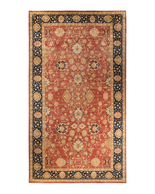 Traditional Mogul Orange Wool Area Rug 10' 1" x 17' 10" - Solo Rugs