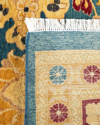Traditional Mogul Blue Wool Area Rug 9' 2" x 11' 10" - Solo Rugs