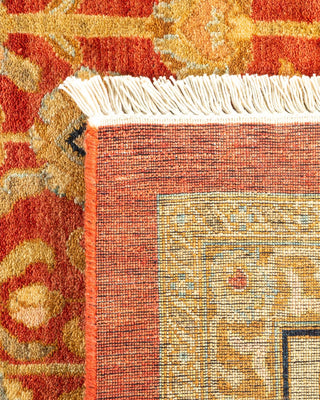 Traditional Mogul Orange Wool Area Rug 8' 1" x 10' 4" - Solo Rugs
