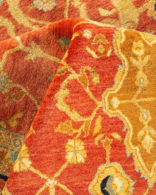 Traditional Mogul Orange Wool Area Rug 8' 1" x 10' 4" - Solo Rugs