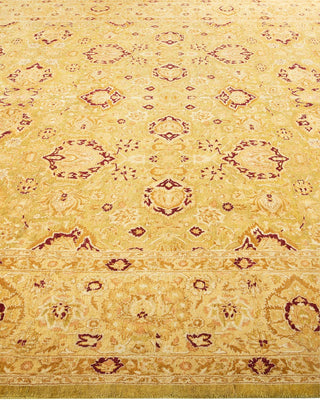 Traditional Mogul Green Wool Area Rug 8' 3" x 10' 5" - Solo Rugs