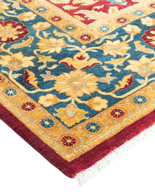 Traditional Mogul Red Wool Area Rug 6' 3" x 8' 10" - Solo Rugs