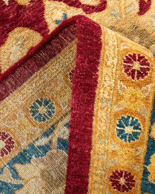 Traditional Mogul Red Wool Area Rug 6' 3" x 8' 10" - Solo Rugs