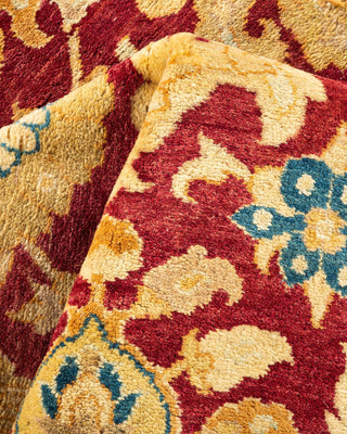 Traditional Mogul Red Wool Area Rug 6' 3" x 8' 10" - Solo Rugs