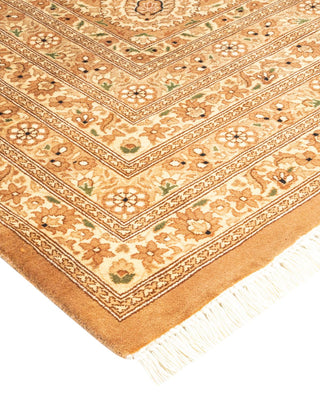Traditional Mogul Brown Wool Area Rug 12' 2" x 15' 3" - Solo Rugs