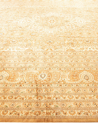 Traditional Mogul Brown Wool Area Rug 12' 2" x 15' 3" - Solo Rugs