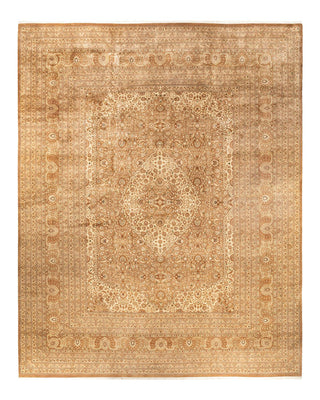 Traditional Mogul Brown Wool Area Rug 12' 2" x 15' 3" - Solo Rugs