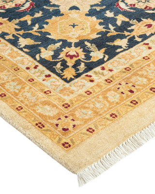 Traditional Mogul Ivory Wool Area Rug 12' 3" x 22' 5" - Solo Rugs